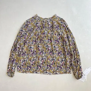 새상품 FENNEL 야마다야 플라워 프린트 프릴 칼라 블라우스 9