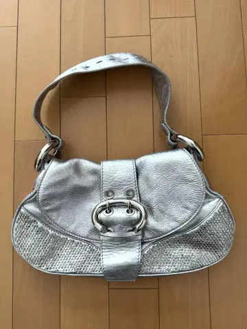 FRANCESCO BIASIA 실버 가죽 핸드백