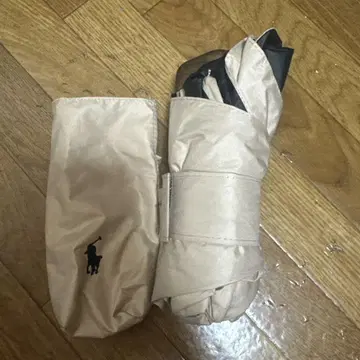 접이식 우산 베이지와 블랙 우천 겸용