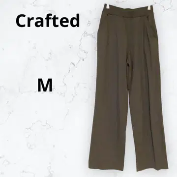 *크래프티드* 이지 팬츠 와이드 팬츠 리브 브라운 M 셀프 컷