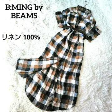 B:MING by BEAMS 빔즈 린넨 100% 셔츠 원피스