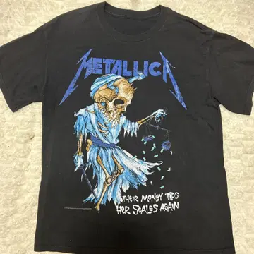 METALLICA 락 티셔츠 사이즈 M 블랙 메탈리카
