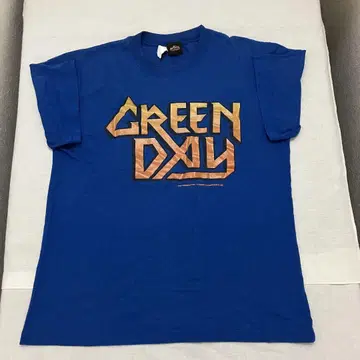 Green Day 그린 데이 2004 티셔츠 밴딩 반팔 파랑