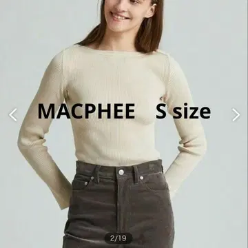 24 AW [ MACPHEE ] 코튼 리브 보트넥 풀오버 S
