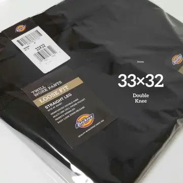 33 x 32 [ 새상품 미사용 ] 디키즈 더블니 85283 BLACK