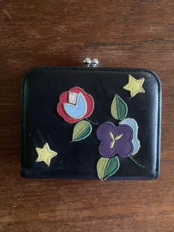 KEITA MARUYAMA 케이타 마루야마 꽃과 별 블랙 반지갑