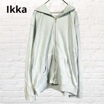 9764 Ikka 이카 풀 집업 후드티 민트 그린 L 후데트