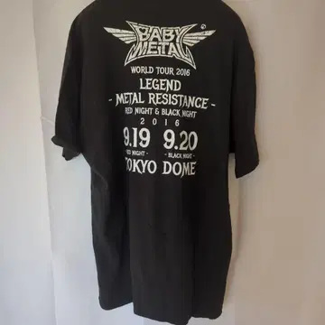 XXL BABYMETAL WORLD TOUR 2016 티셔츠
