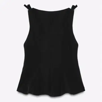 ZARA 자라 페플럼 리본 상의 블랙 S