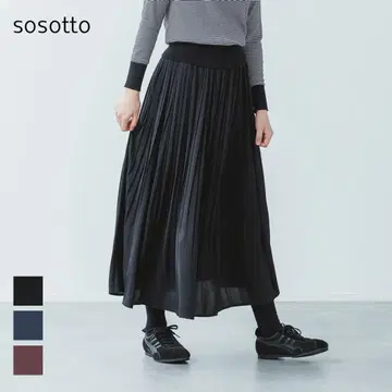 2025 sosotto 소소토 앤티크 새틴 지우기 플리츠 스커트