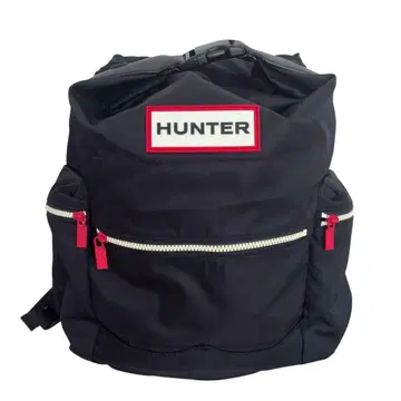 HUNTER 헌터 백팩 백팩 지퍼 포켓 부착 블랙