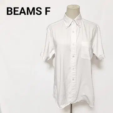 [새상품급] BEAMS F 빔즈F 반팔 셔츠 화이트 L