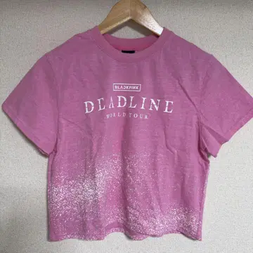 BLACKPINK DEADLINE TOUR CROP TEE L 핑크