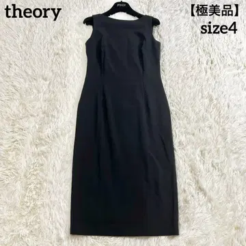 [컨디션 최상] 띠어리 롱 원피스 슬리브리스 블랙 보트넥 4