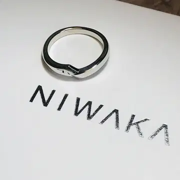 미사용 새상품 NIWAKA 니와카 AYA 아야 플래티넘 반지 #11