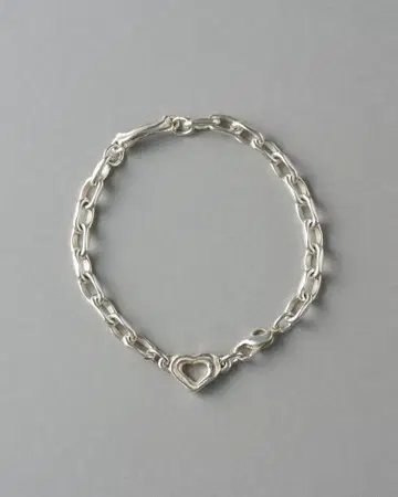 Lanie bone HEART chain bracelet