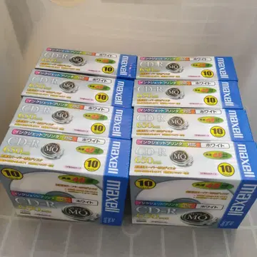미사용 새상품 일본제 maxell CD-R 650MB 8팩 총 80장