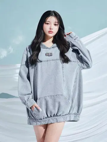 다리치 Darich DD 로고 데님 후디
