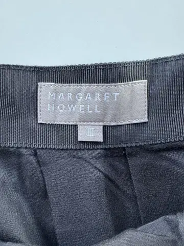 MARGARET HOWELL 면 실크 스커트 블랙 L