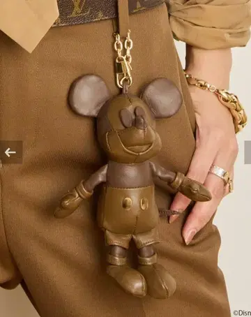 새상품 Mickey Mause / Leather Charm