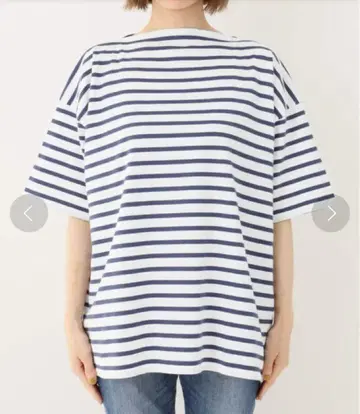 TOUJOURS / 보더 보트넥 HALF SLEEVE TEE