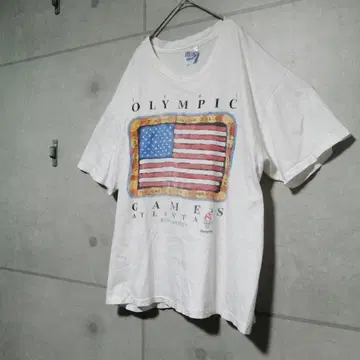 Hanes 헤인즈 빈티지 올림픽 T셔츠 화이트 USA 제작
