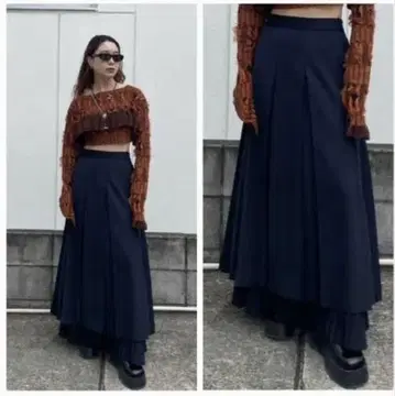 AmeriVINTAGE PLEATS LAYERED PLEATS SKIRT