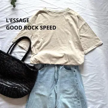 GOOD ROCK SPEED 레사주 별주 로고 티셔츠 반팔 티셔츠