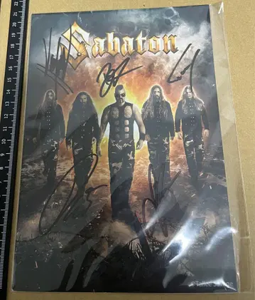 파워 메탈 Sabaton 멤버 사인 포함 카드