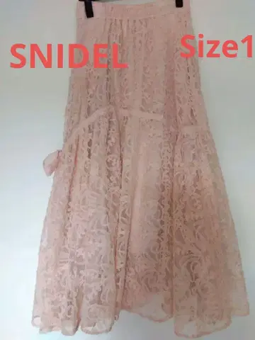 SNIDEL 인기 리본 핑크 롱 스커트