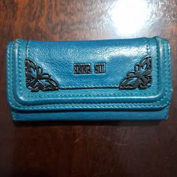 ANNA SUI 터콰이즈 가죽 키케이스