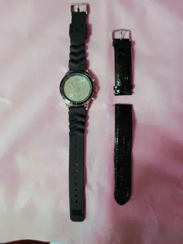 TIMEX 크로노그래프 시계 실버/블랙