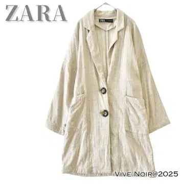 ZARA 레이온 코튼 린넨 오버 사이즈 드롭 숄더 자켓