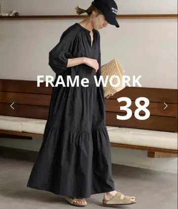 새상품급 Framework 프레임워크 티어드 롱 원피스 38
