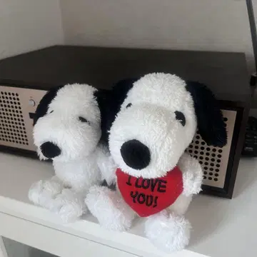 스누피 봉제 인형 2개 세트