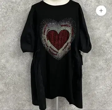 큐빅 하트 티셔츠 코끼리 고양이 미사용 새상품