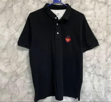 Design Tshirts 피케 셔츠 배고픈 애벌레 블랙 피케 셔츠 반팔