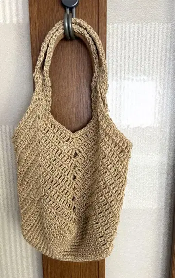 UNFILO 베이지 바스켓백 린넨