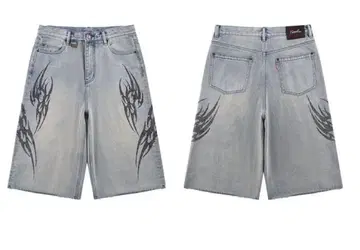 서플라이어 Tribal Rhinestone Denim Shorts