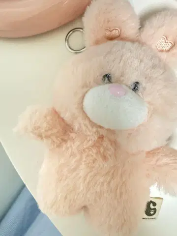 토끼 모양 봉제 인형과 의상 세트
