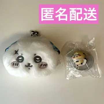 [ 랏코 ] 치이카와 리본 미니 가마구치 파우치 초코사프 세트