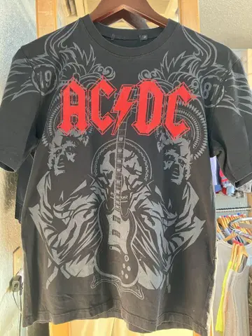 AC/DC 밴드 band 티셔츠 S size 블랙 앵거스 영