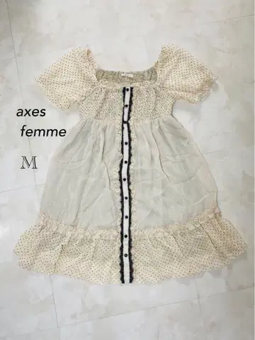 [미사용 새상품] axes femme 도트 무늬 원피스 M