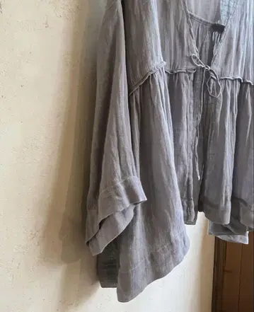 nest robe 린넨 거즈 리본 블라우스