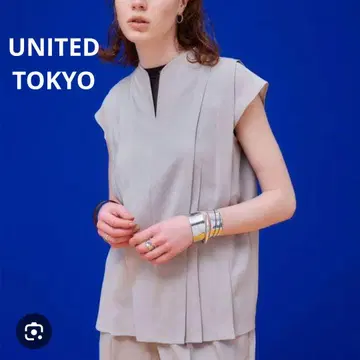 유나이티드 도쿄 린넨라이크 아시메 스키퍼 블라우스