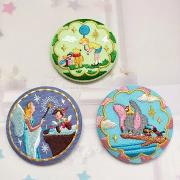 Disney 디즈니 자수 캔뱃지 비스킷 3세트