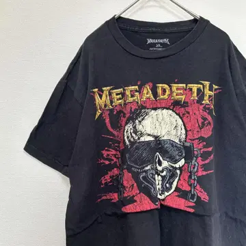 MEGADETH 헤비 메탈 락 밴드 티셔츠 L 블랙 밴T