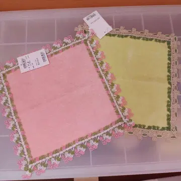 치카자와 레이스 타월 손수건 꽃보다 경단 브라운