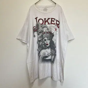 Usa Joker 프린트 빈티지 숏 조커 화이트 XL