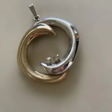 실버 골드 콤비네이션 목걸이 Pierre Cardin